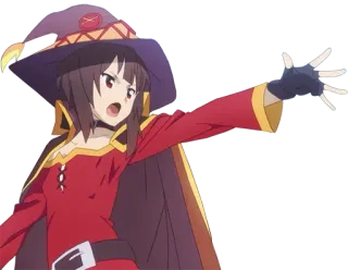 😡 Megumin Konosuba Anime, Magia, Esplosione, Megumin, Konosuba, Fantasy whatsapp sticker