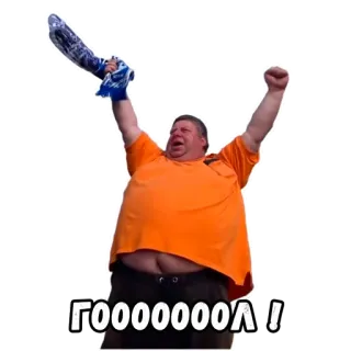 🎲 ГOOOOOOOOOOЛ ! gol, celebracja, fan, podekscytowany, sport, rosyjski telegram sticker