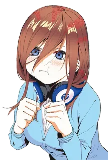😣 anime, manga, cartoon, headphones, girl, character, angry telegram sticker