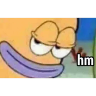 🤡 Patrick Star Spongebob Squarepants hm хм, Спанч Боб, думает, Патрик, море telegram sticker
