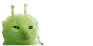 😕 cat, alien, meme, humor, animal telegram sticker