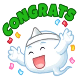 🎉 CONGRATS 축하, 축하, 성공, 축제, 애니메이션, 파티, 행복 telegram sticker