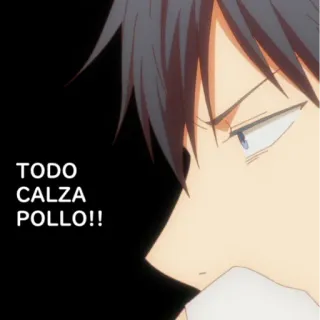 😬 TODO CALZA POLLO!! anime, manga, spanish, expression, cartoon telegram sticker