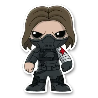 😠 Winter Soldier marvel, comic, superhero, character, Bucky Barnes telegram sticker