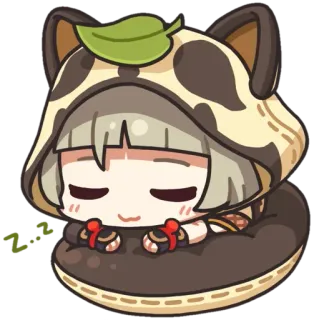 😴 chibi, süß, verschlafen, Cartoon, Anime whatsapp sticker