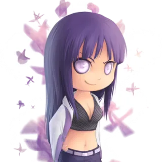 🙂 Hinata Hyuga Naruto 애니, 나루토, 히나타, 귀여운, 팬아트 telegram sticker