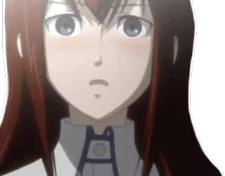 😦 Kurisu Makise Steins;Gate アニメ, マンガ, 牧瀬紅莉栖, シュタインズ・ゲート, アニメーション, SF telegram sticker