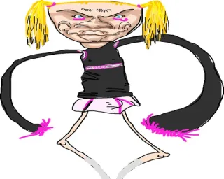 🧲 ... inquietante, cartone animato, arte, disegno, personaggio telegram sticker