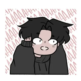 😳 AAAAAA Dibujo animado, Anime, Exclamación, Sorpresa, Miedo, Shock, Estrés, Grito whatsapp sticker