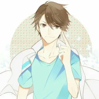 🍃 Oikawa Tooru Haikyuu!! animé, garçon, cheveux bruns, Haikyuu, Oikawa, Tooru, autocollant telegram sticker