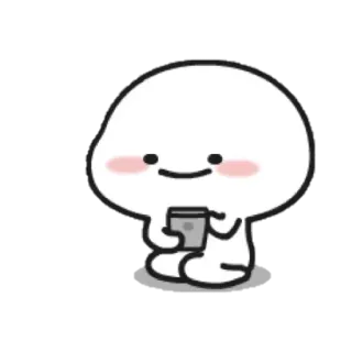 ☁ Cartoon, Niedlich, Figur, Kaffee telegram sticker
