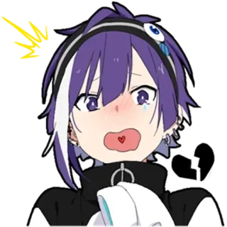 😳 Anime, Kawaii, Niedlich, Reaktion, Überraschung, Schockiert, Erröten telegram sticker