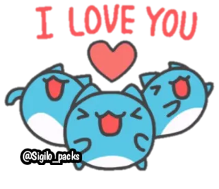❤️ I LOVE YOU @Sigilo_packs 사랑, 귀여운, 하트, 만화, 동물 telegram sticker