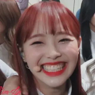 🐞 Kim Lip kpop, cantora, loona, mulher, sorriso whatsapp sticker