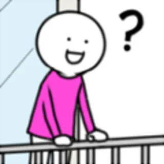 ❓ cartoon, question, confused, sticker, emoticon whatsapp sticker