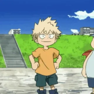 🍺 Katsuki Bakugo My Hero Academia Anime, Karakter, Kartun, My Hero Academia, Bakugo, Anak telegram sticker