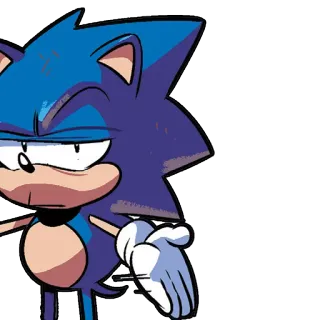 😕 Sonic sonic, cartoon, character, blue telegram sticker