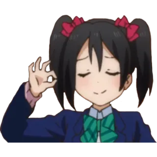 👌 Nico Yazawa Love Live! anime, girl, cartoon, cute, nico yazawa, love live telegram sticker