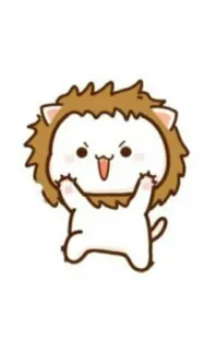 😡 leone, cartone animato, carino, animale telegram sticker