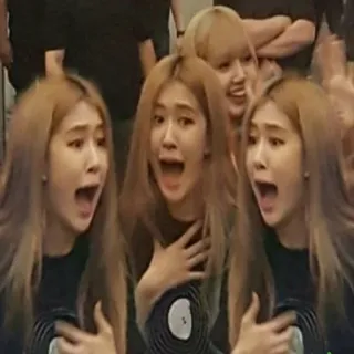 😱 Rose K-Pop, Rose, Blackpink, Sängerin, Ausdruck, schockiert telegram sticker