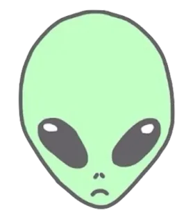 👽 alien, extraterrestrial, ufo, space, green, cartoon telegram sticker
