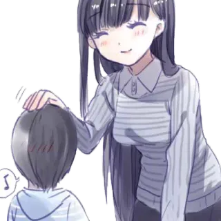 👋 动漫, 喜爱, 摸头, 可爱, 卡通 telegram sticker