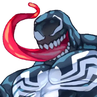 😉 Venom Venom, Marvel, Superheld, Symbiont, Comic, Bösewicht telegram sticker