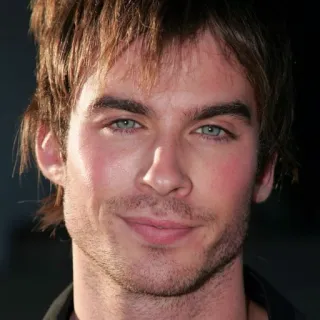 😊 Ian Somerhalder actor, celebrity, portrait, man, eyes, hair telegram sticker