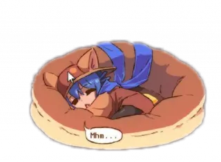 🛌 Niko OneShot Mhm... kucing, tidur, nyaman, imut, oneshot, Niko whatsapp sticker