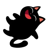 😂 cat, cute, animal, cartoon, kitten, happy, playful telegram sticker