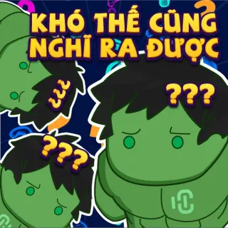 🤨 KHÓ THẾ CŨNG NGHĨ RA-ĐƯỢC Мультик, Вопрос, Зеленый, Размышление, Смущенный telegram sticker