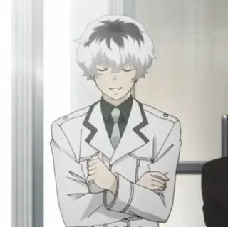 😏 Ken Kaneki Tokyo Ghoul Аниме, Токийский Гуль, Кен Канеки, Гуль, Белые волосы, Персонаж, Аниме Персонаж telegram sticker
