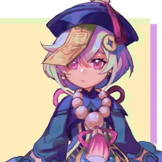 ✨ Qiqi Genshin Impact Anime, Video game, Qiqi, Genshin Impact, Fofo, Personagem telegram sticker