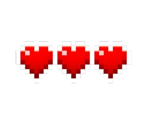 ❤ Minecraft harten, pixel, minecraft, gezondheid telegram sticker
