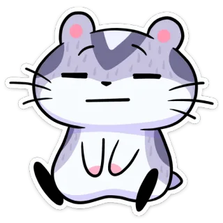 😐 햄스터, 동물, 귀여운, 만화, 스티커, 애완동물, 설치류 telegram sticker