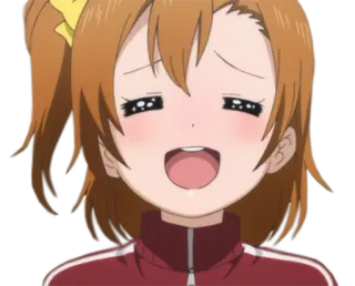 😸 Anime, Ragazza, Felice, Allegra, Cartone animato, Personaggio whatsapp sticker