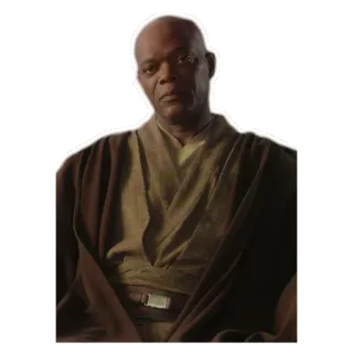 😟 Mace Windu Star Wars 스타워즈, 메이스 윈두, 사무엘 L. 잭슨, 제다이, SF, 영화 whatsapp sticker