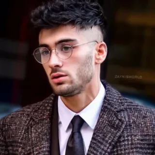 🙁 Zayn Malik ZAYNISWORLD 歌手, 有名人, ポートレート, 男性, 眼鏡, ファッション telegram sticker