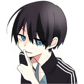 😏 Anime, Manga, Ragazzo, Personaggio, Cartone animato, Adesivo telegram sticker