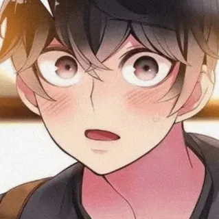 🍇 anime, manga, portrait, shocked, expression telegram sticker