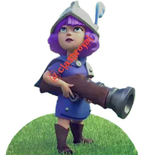 😐 Musketeer Clash Royale クラッシュ・ロワイヤル, マスケット銃士, ビデオゲーム, キャラクター, 大砲, ヘルメット telegram sticker