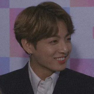 🌕 Jungkook Jungkook, BTS, K-pop, cantante, sonrisa, retrato telegram sticker