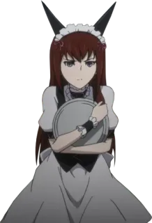 😳 Kurisu Makise Steins;Gate Anime, Maid, Kawaii, Steins Gate, Kurisu, Makise telegram sticker