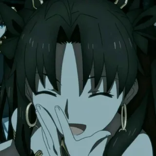 😂 Anime, Dibujos animados, Chica, Personaje, Sonriendo, Retrato telegram sticker