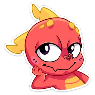 😣 dragon, cartoon, cute, sticker, animal, fantasy, character whatsapp sticker