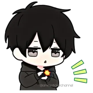👏 anime, sticker, cute, chibi telegram sticker