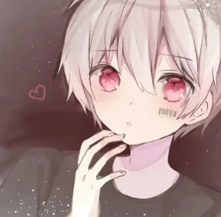 🤔 Anime, Anak laki-laki, Imut, Hati, Kawaii telegram sticker