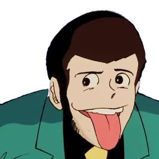 😜 Arsène Lupin III Lupin the 3rd Anime, Cartoon, Lustig, Charakter, Zunge telegram sticker
