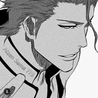 ♥ Aizen Bleach Aizen Sama 773 anime, manga, aizen sosuke, bleach character, fanart telegram sticker