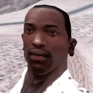 🥞 CJ Grand Theft Auto: San Andreas CJ, Grand Theft Auto, San Andreas, Gra wideo, Postać, Portret telegram sticker